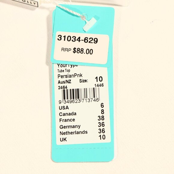 NWT Seafolly X Revolve Your Type Tube Top in Persian Pink - Picture 5 of 16